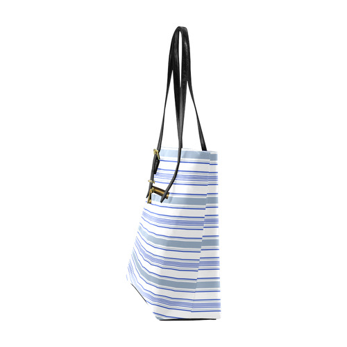 STRIPES BLUE-WHITE Euramerican Tote Bag/Small (Model 1655)