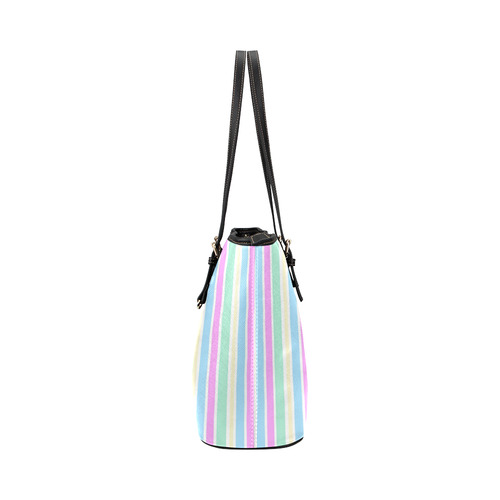 stripe Leather Tote Bag/Small (Model 1651)