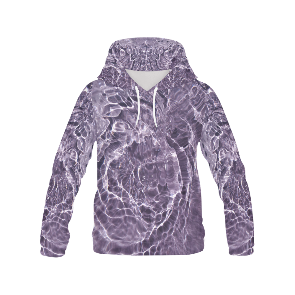 Lilac Bubbles All Over Print Hoodie for Women (USA Size) (Model H13)