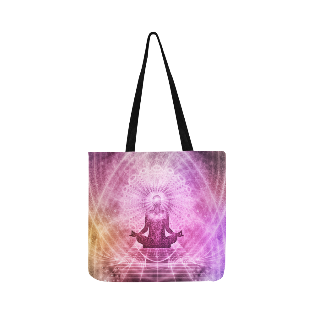 Holy Yoga Lotus Meditation Reusable Shopping Bag Model 1660 (Two sides)