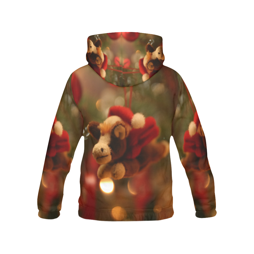 Christmas Pony All Over Print Hoodie for Women (USA Size) (Model H13)