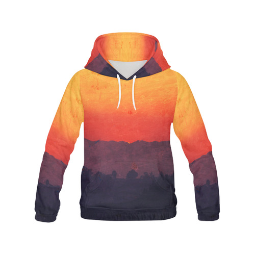 Five Shades of Sunset All Over Print Hoodie for Women (USA Size) (Model H13)