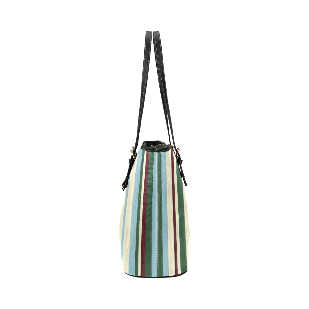 STRIPE Leather Tote Bag/Small (Model 1651)