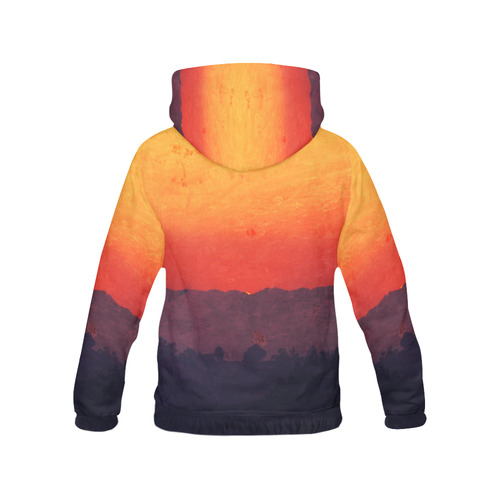 Five Shades of Sunset All Over Print Hoodie for Women (USA Size) (Model H13)