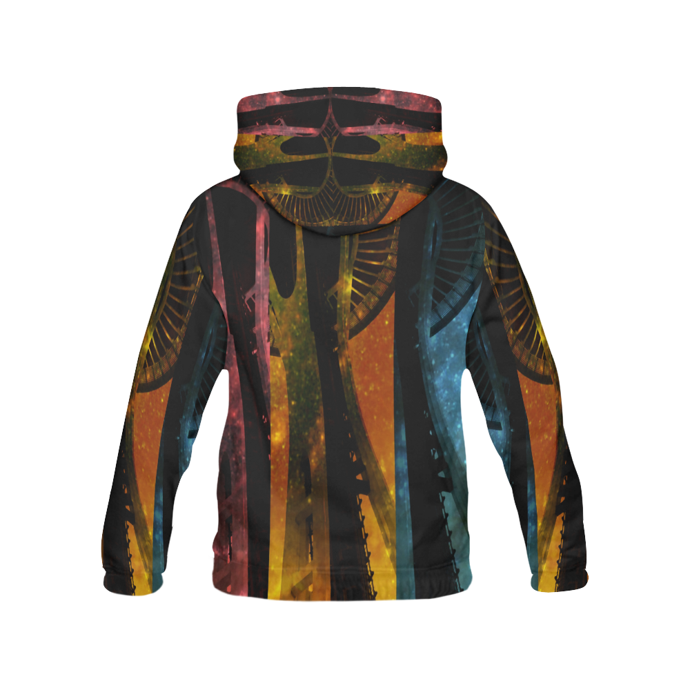 Seattle Space Needle Three Stripes All Over Print Hoodie for Men (USA Size) (Model H13)