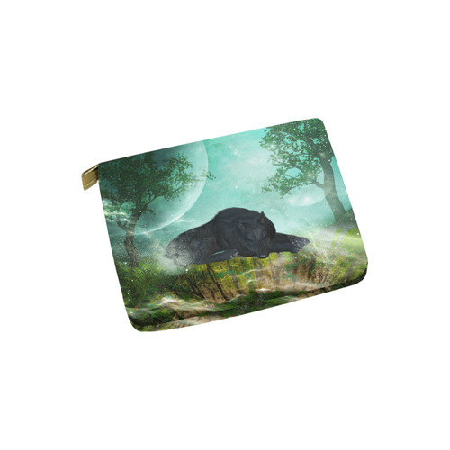 Sleeping wolf in the night Carry-All Pouch 6''x5''