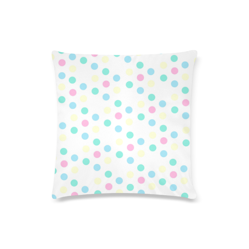 dots on white Custom Zippered Pillow Case 16"x16"(Twin Sides)