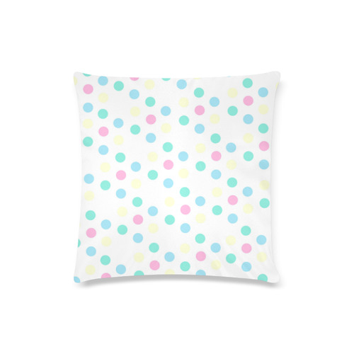dots on white Custom Zippered Pillow Case 16"x16"(Twin Sides)