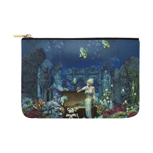 Underwater wold with mermaid Carry-All Pouch 12.5''x8.5''