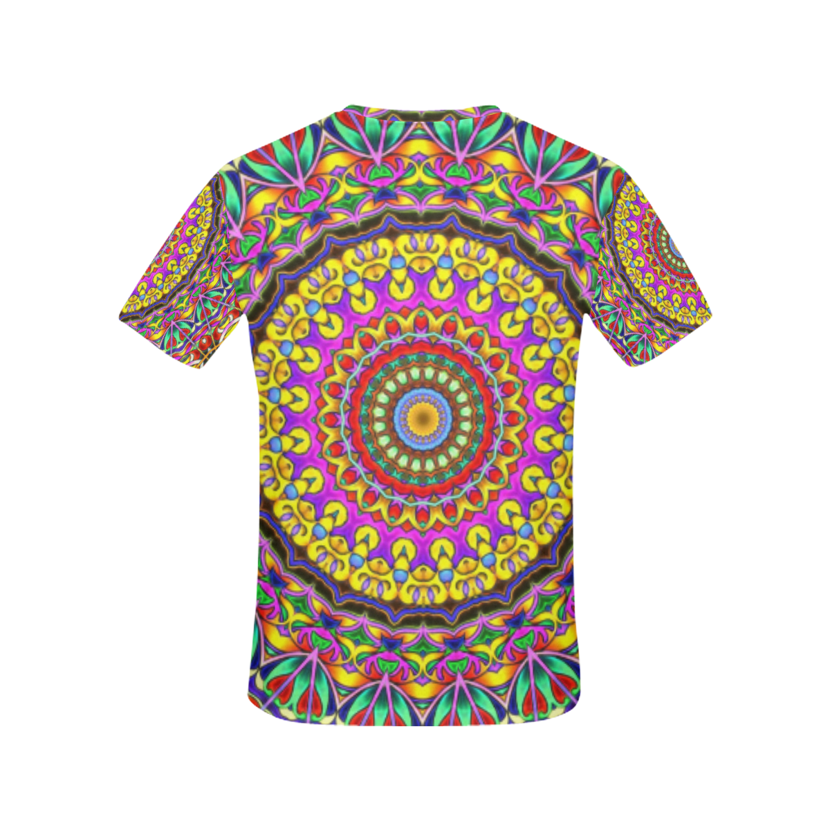 Oriental Watercolor Mandala multicolored h All Over Print T-Shirt for Women (USA Size) (Model T40)