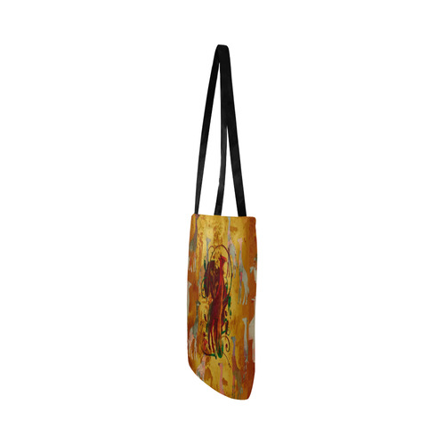 Magic Africa Giraffes Ornaments grunge Reusable Shopping Bag Model 1660 (Two sides)