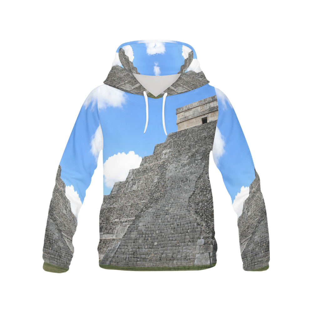 Chichen Itza All Over Print Hoodie for Men (USA Size) (Model H13)