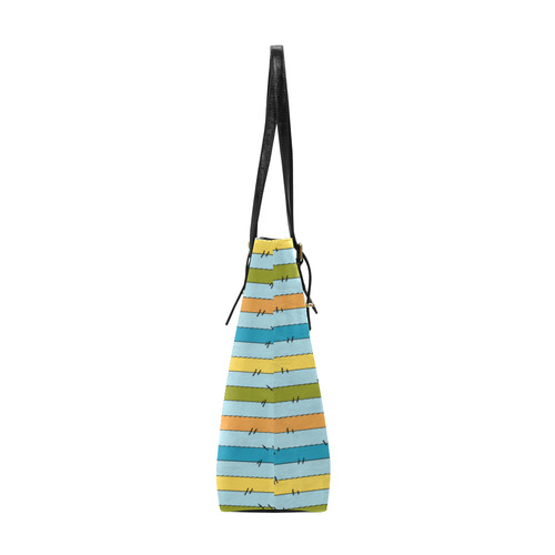 Stripe Multi Euramerican Tote Bag/Small (Model 1655)