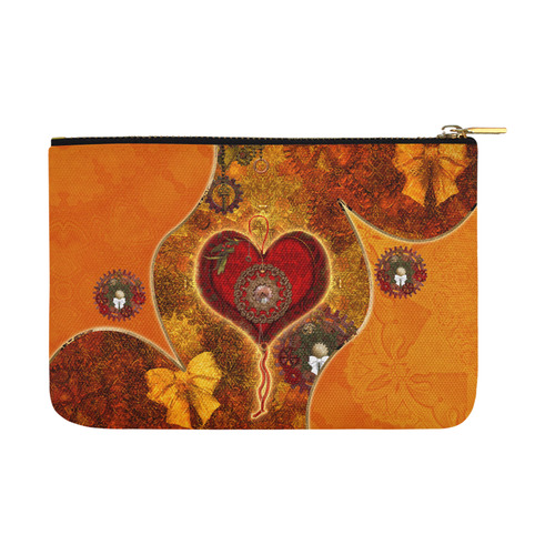 Steampunk decorative heart Carry-All Pouch 12.5''x8.5''