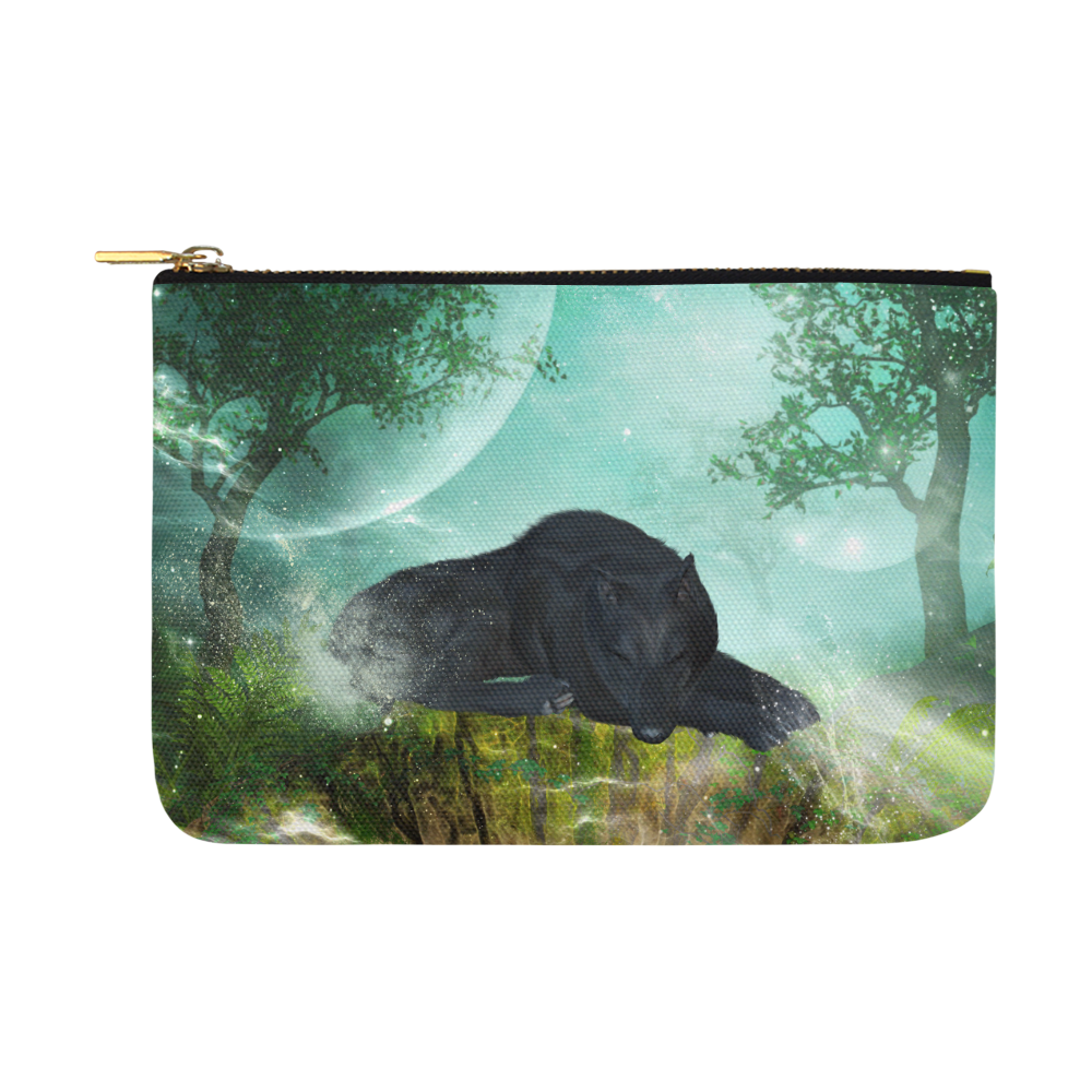 Sleeping wolf in the night Carry-All Pouch 12.5''x8.5''