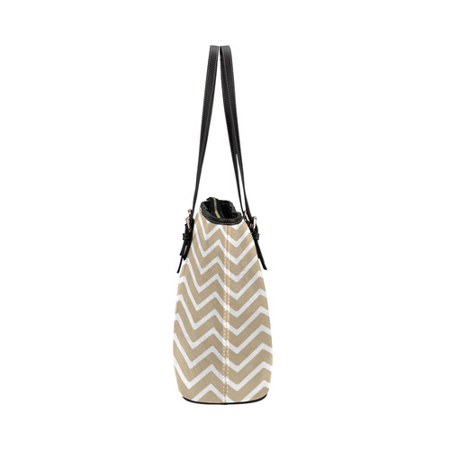 Chevron Leather Tote Bag/Small (Model 1651)