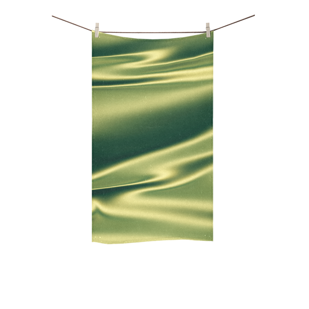 Green satin 3D texture Custom Towel 16"x28"