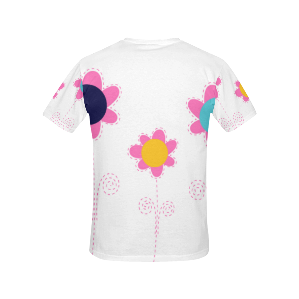 DESIGNERS Floral t-shirt : pink, white All Over Print T-Shirt for Women (USA Size) (Model T40)