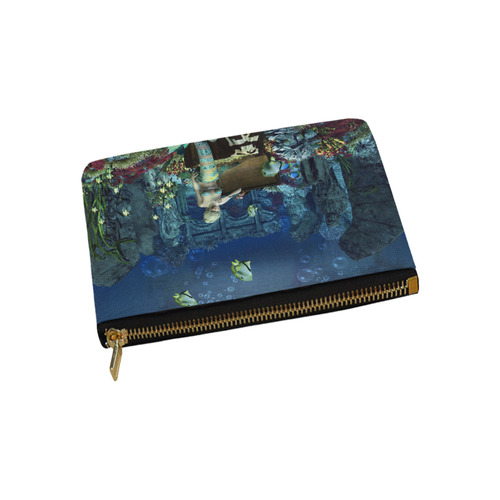 Underwater wold with mermaid Carry-All Pouch 9.5''x6''