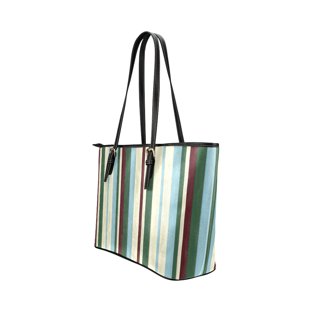 STRIPE Leather Tote Bag/Small (Model 1651)