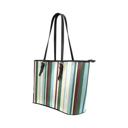 STRIPE Leather Tote Bag/Small (Model 1651)