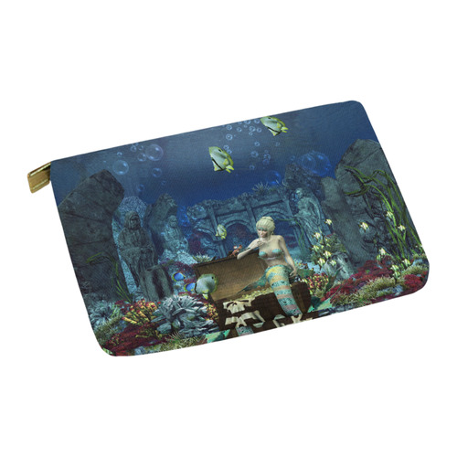 Underwater wold with mermaid Carry-All Pouch 12.5''x8.5''