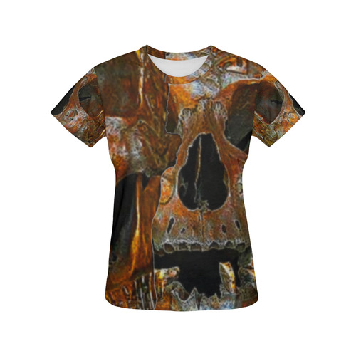 Made Of Bones Creepy All Over Print T-Shirt for Women (USA Size) (Model T40)