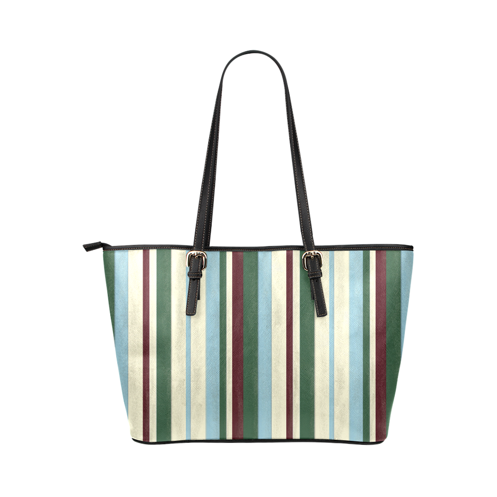 STRIPE Leather Tote Bag/Small (Model 1651)