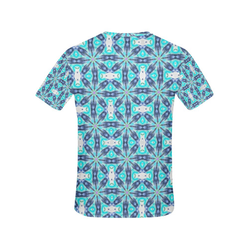 Blue Pinwheel All Over Print T-Shirt for Women (USA Size) (Model T40)