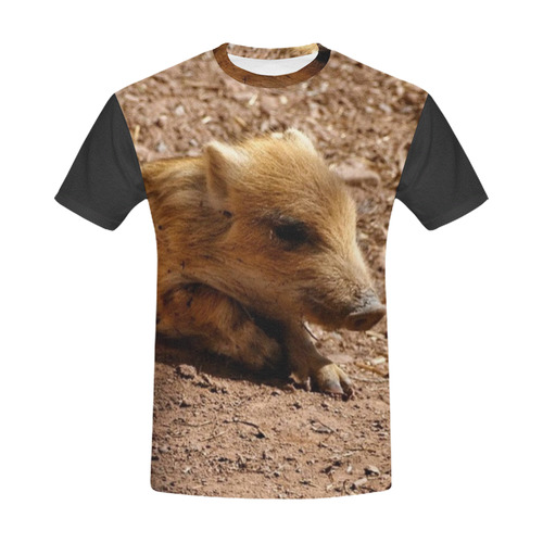 baby Boar by JamColors All Over Print T-Shirt for Men (USA Size) (Model T40)