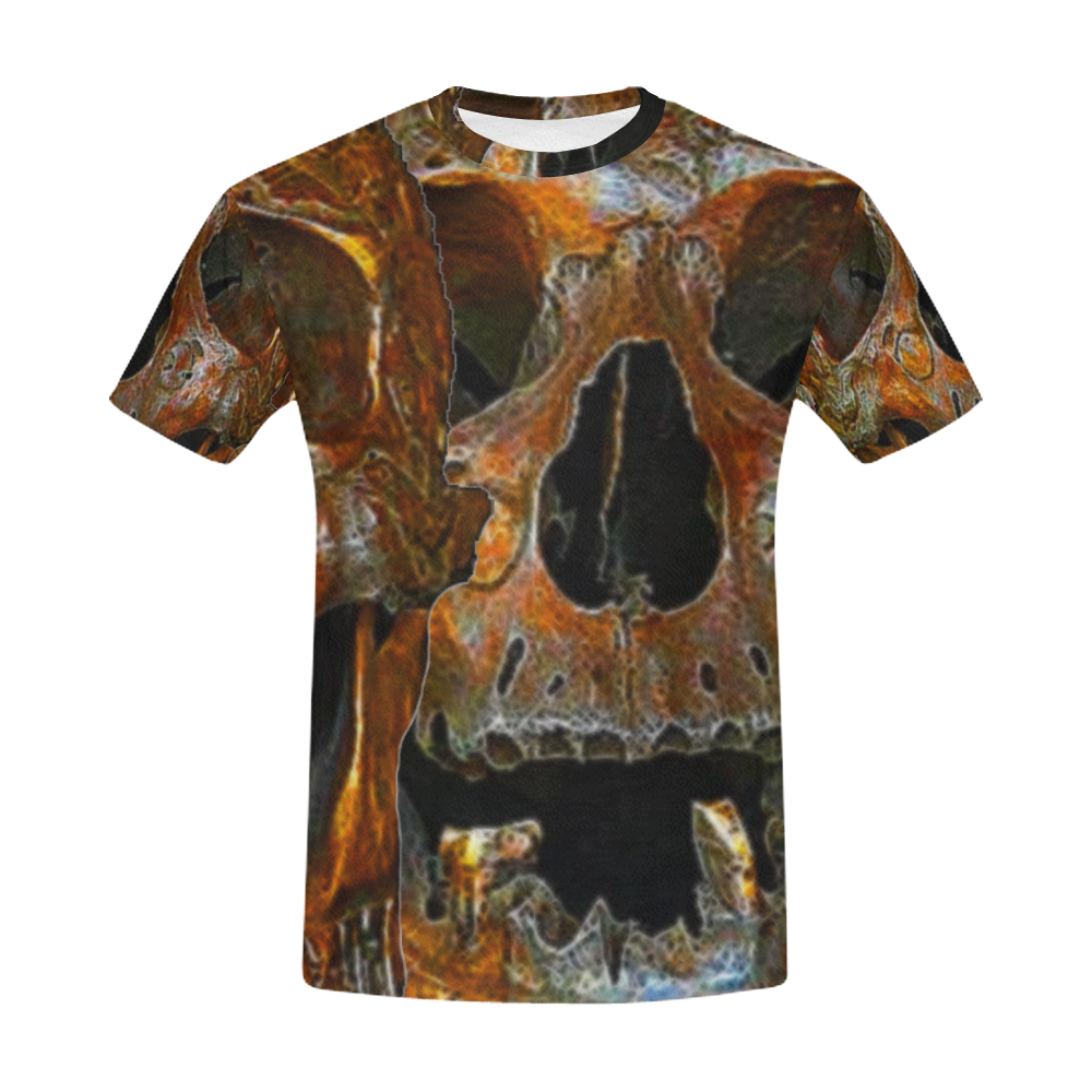 Made Of Bones Creepy All Over Print T-Shirt for Men (USA Size) (Model T40)