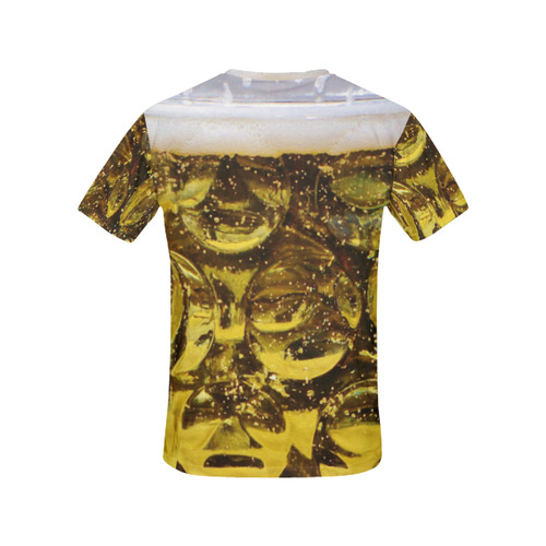 Photography - real GLASS OF BEER All Over Print T-Shirt for Women (USA Size) (Model T40)
