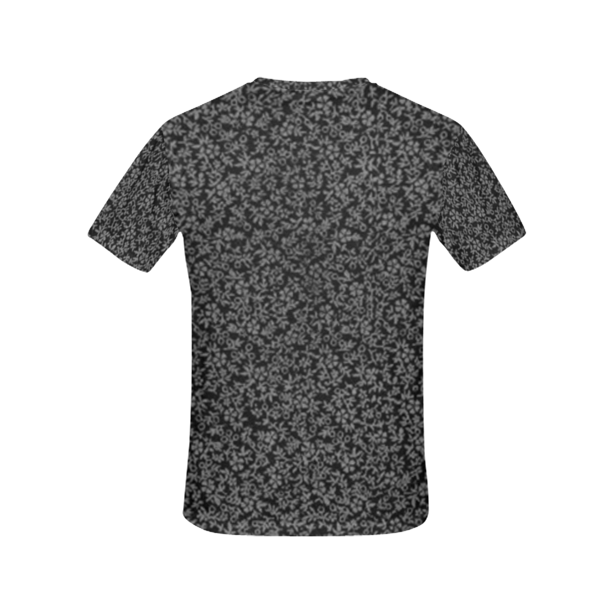 Vintage Floral Black All Over Print T-Shirt for Women (USA Size) (Model T40)