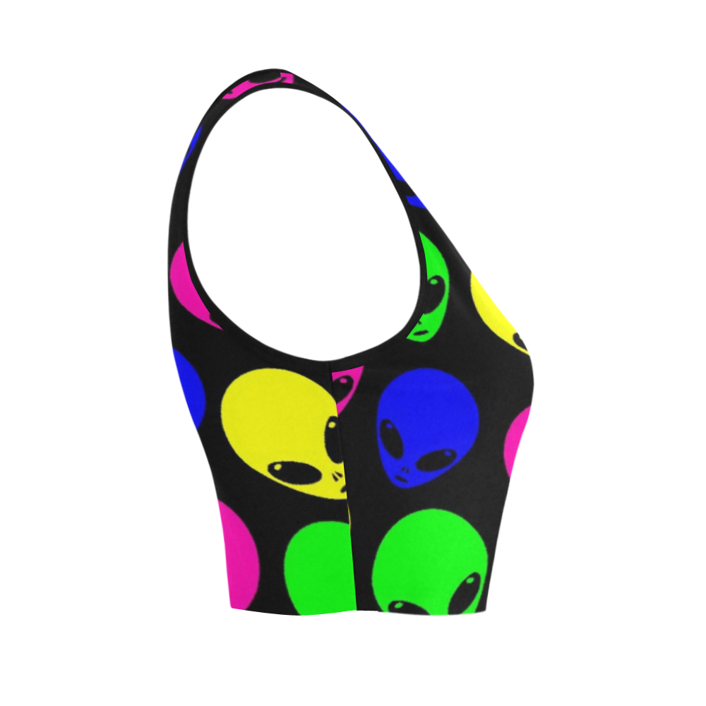 Neon Alien Women's Crop Top (Model T42)