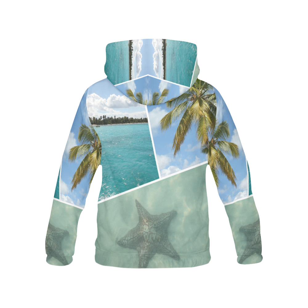 Caribbean Collage All Over Print Hoodie for Men (USA Size) (Model H13)