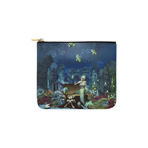 Underwater wold with mermaid Carry-All Pouch 6''x5''