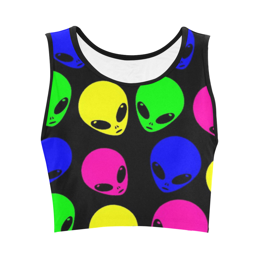 Neon Alien Women's Crop Top (Model T42)