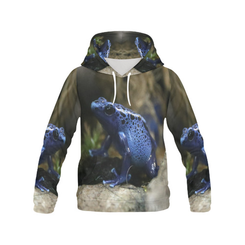Blue Poison Arrow Frog All Over Print Hoodie for Men (USA Size) (Model H13)