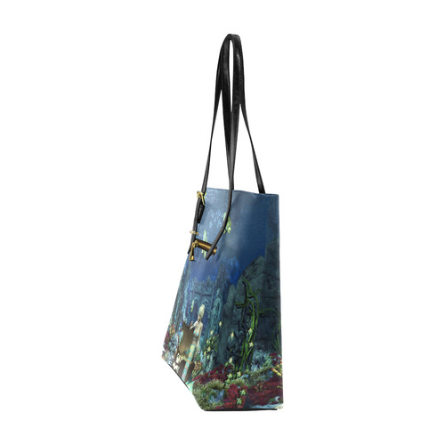 Underwater wold with mermaid Euramerican Tote Bag/Small (Model 1655)