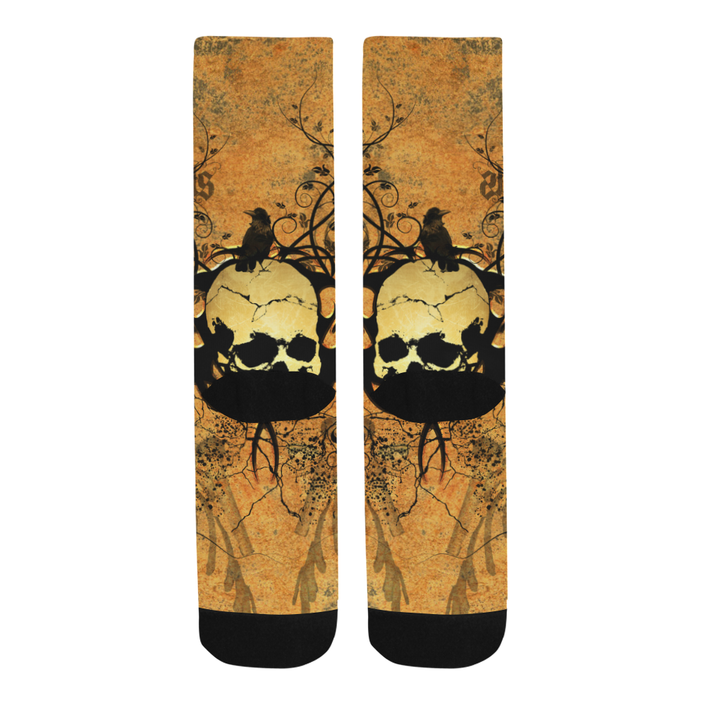 Awesome skull with tribal Trouser Socks