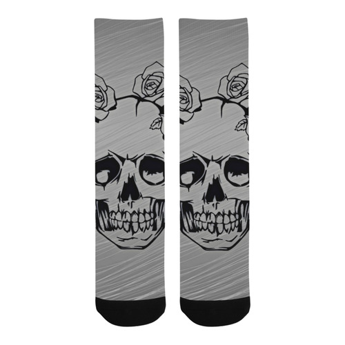 skull with roses Trouser Socks