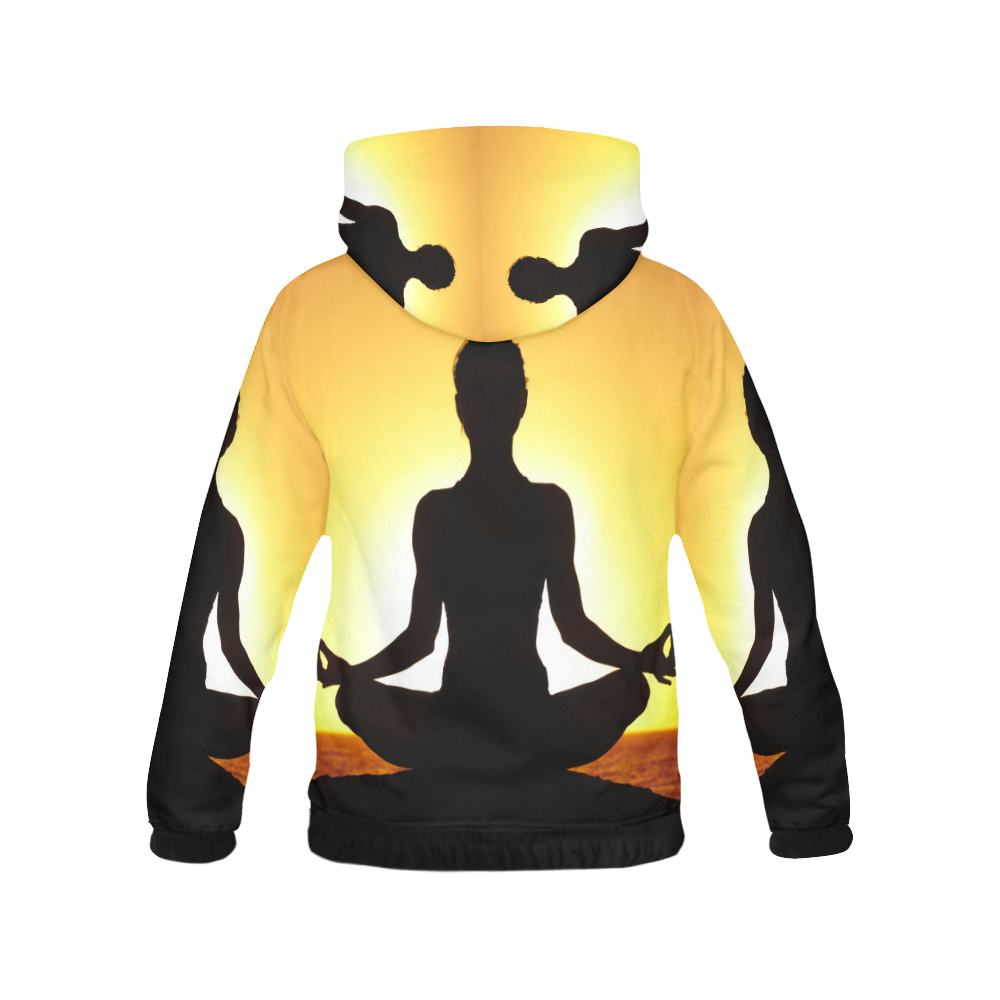 YOGA All Over Print Hoodie for Women (USA Size) (Model H13)