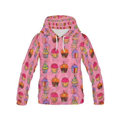 Cupcake Popart by Nico Bielow All Over Print Hoodie for Men (USA Size) (Model H13)