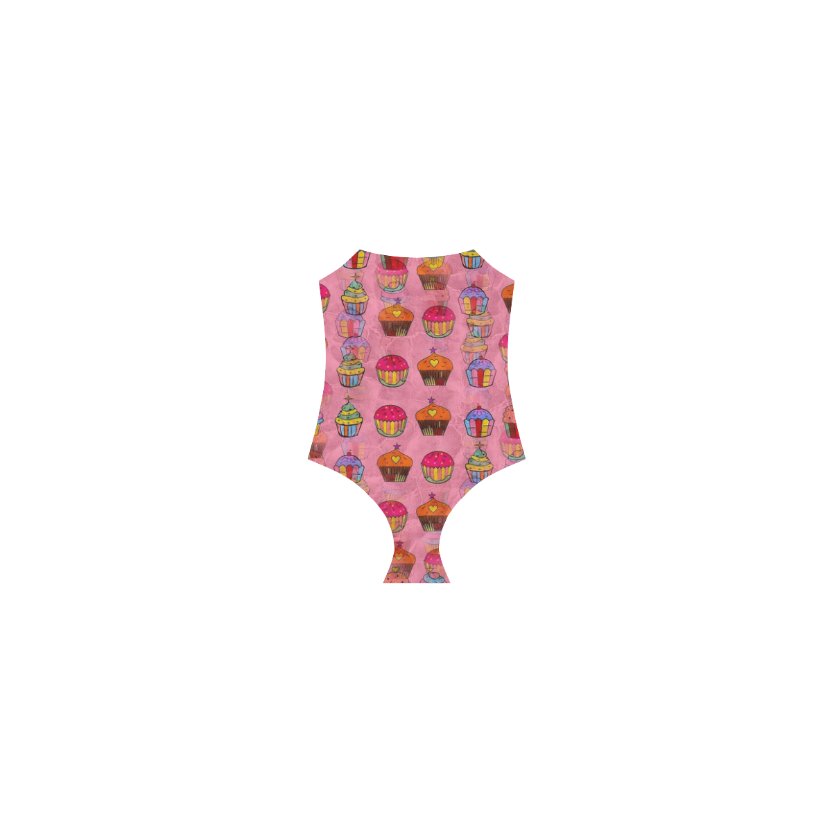 Cupcake Popart by Nico Bielow Strap Swimsuit ( Model S05)