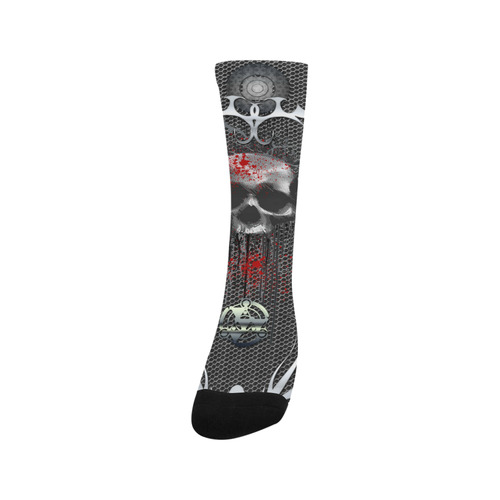 Awesome skull on metal design Trouser Socks