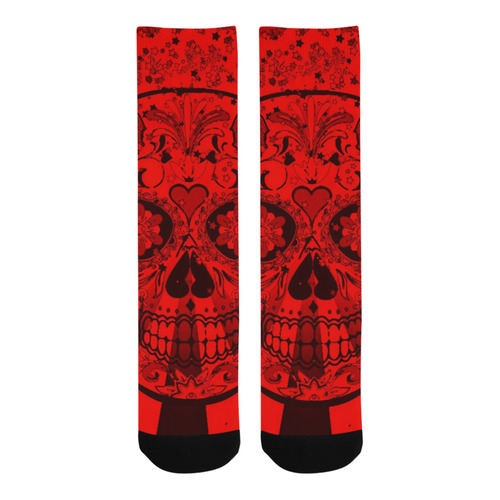 psychedelic Pop Skull 417F by JamColors Trouser Socks