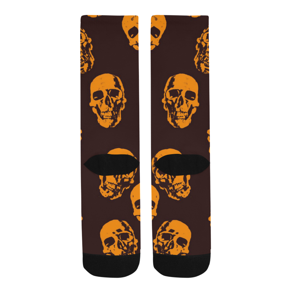 Hot Skulls,orange by JamColors Trouser Socks