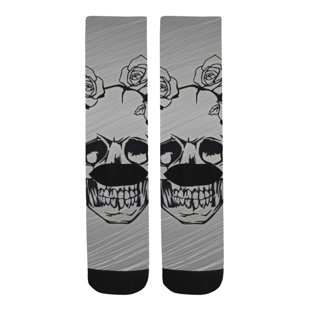 skull with roses Trouser Socks