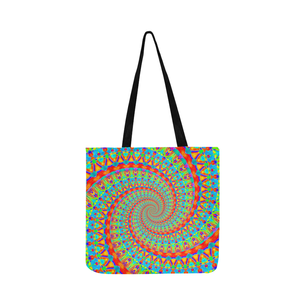 FLOWER POWER SPIRAL multicolored Reusable Shopping Bag Model 1660 (Two sides)