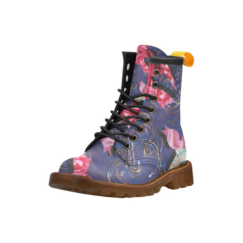 Flower Birds High Grade PU Leather Martin Boots For Women Model 402H